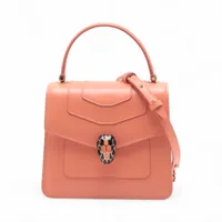 ブルガリ セルペンティ レザー 2way バッグ ブルガリ セルペンティ レザー 2WAYハンドバッグ オレンジ