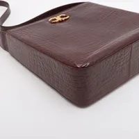 ⭐️未使用⭐️ フェラガモ　ガンチーニチェーン　パンプス　ロゴ金具　クロコ型押し Salvatore Ferragamo - フェラガモ FERRAGAMO 型押しレザー