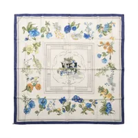 エルメス　スカーフ　カレ　90　花咲く海岸通り エルメスの大判スカーフ！！カレ90 Quai aux fleurs （花咲く