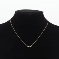 【新品同様】スマイル ミニ ダイヤ ネックレス シルバー 美品スマイル ミニ ダイヤ ネックレス シルバー gredf1】 - メルカリ