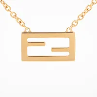 大人気美品✨フェンディ　FFロゴ ネックレス　金色　Fendi FENDI フェンディ Forever Fendi Necklace フォーエバー