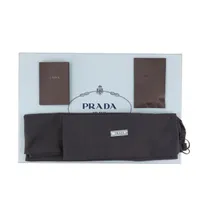 【新品未使用】PRADA ミュール パンプス 箱 保存袋付き イタリア製 38 プラダ スエード パンプス 38 レディース ブラック 替えリフト
