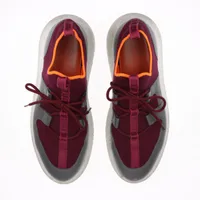 エルメス デュエル ニット スニーカー 43 メンズ パープル インソール