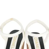 シャネル CHANEL 白 ミュール メッシュ ココマーク シャネル CHANEL 白 ミュール メッシュ ココマーク CHANEL
