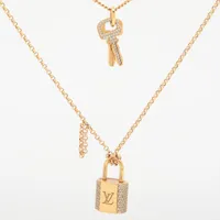 ヴィトン TE0224 ネックレス GP×ラインストーン ゴールド M01593