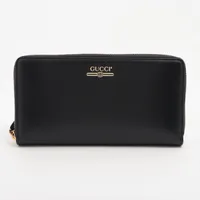 グッチ ロゴプリント 496317 レザー ラウンドジップウォレット ブラック グッチ ロゴ 547591 レザー ラウンドジップウォレット ブラック