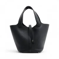【新品同様/Bleu Encre × Gold金具】HERMES ピコタンロック 18 即完売 商品【HERMES】ピコタンロック 18 PM ゴールド金具