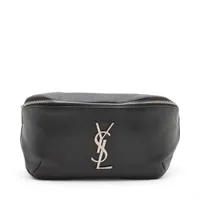 YSL ブラックレザー ボディバッグ サンローランパリ レザーxレザー ボディバッグ ブラック 590076