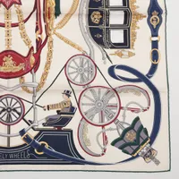 *HERMES*シルクスカーフ カレ90 Stately Wheels HERMES 最新作 上品 大人スカーフ シルク カレ90 Stately Wheels