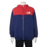 グッチ×ノースフェイス コットン パーカー M メンズ ネイビー
