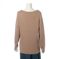 【美品】グッチ　手袋　カシミヤ　レザー　インターロッキング　ロゴ金具　ブラウン 美品】GUCCI グッチ ケープ ニット 2007年製 GG ロゴ インター