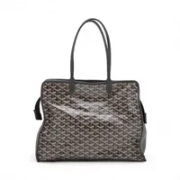 ゴヤール サンルイ PM ホワイト PVC × レザー トート バック GOYARD ゴヤール サンルイPM トートバッグ PVC レザー ホワイト