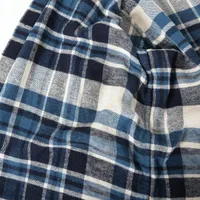 セリーヌ 24SS コットン チェックシャツ 42 メンズ ブルー 2C59A366X