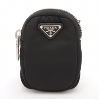 PRADA プラダ ナイロン ポーチ トライアングルロゴ ブラック PRADA プラダ トライアングルロゴ ナイロンポーチ ブラック
