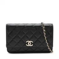 CHANEL★シャネル マトラッセチェーン ラムスキンAランク シャネル マトラッセ ラムスキン チェーンウォレット ブラック