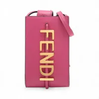 フェンディ　FENDI ポーチ フェンディ レザー フォンポーチ ピンクパープル 7AS192