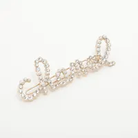 シャネル B20V ヘアクリップ GP×ラインストーン×フェイクパール