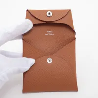 エルメス　バスティア　ブラウン系　ヴォーエプソン HERMES - エルメス HERMES バスティア ドレ コインケース 財布