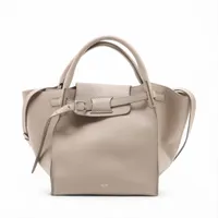 【2way】story ベージュ レザー ハンドバッグ セリーヌ ビッグバッグ スモール レザー 2WAYハンドバッグ