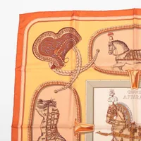 エルメス カレ90 GRAND APPARAT 盛装の馬 スカーフ シルク