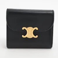 ひまわり　[未使用品]CELINE セリーヌ　スモール ウォレット　現行 セリーヌ トリオンフ スモールフラップウォレット レザー