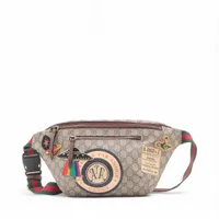 【GUCCI】クーリエ×GGスプリーム　ボディバッグ グッチ GGスプリーム クーリエ PVCxレザー ボディバッグ
