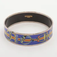 ⭐良品⭐エルメス GP エマイユ バングル HERMES エルメス バングル GP エマイユ パンサー 豹 猫 ブレス