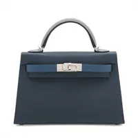 【大人カラーで格上げ♪】HERMES  ミニケリー ダブルツアー エルメス HERMES ミニケリー2 タッチ W刻 ブルーマリン/SV金具