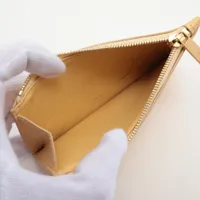 セリーヌ トリオンフ コインケース イエロー レザー CELINE - 美品 セリーヌ トリオンフ 10I483 レザー イエロー 黄