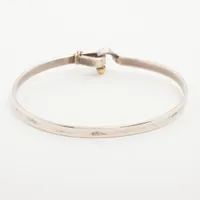 ティファニー　バングル　フラットワイヤー　シルバー925×ゴールド750 箱付き TIFFANY&Co. 新品同様 ティファニー フラットワイヤー