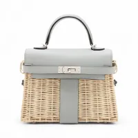 Hermès ミニケリー　ピクニック　特別　ブルーボックス　付属品付き　激レア エルメス HERMES ミニケリー2 タッチ W刻 ブルーマリン/SV金具