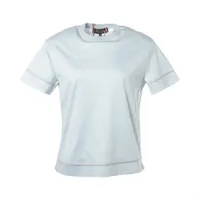 ロロピアーナ コットン Tシャツ 38 レディース ブルー MAC3358