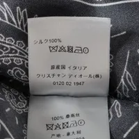 ディオール 22SS シルク シャツ 42 メンズ ネイビー