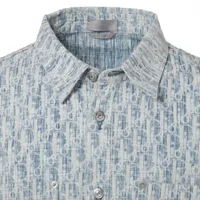 ディオール オブリーク 20AW コットン デニムシャツ 43 メンズ ブルー