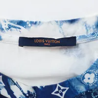 LOUIS VUITTON Tシャツ Louis Vuitton 22AW Cotton T-shirt XXL Men's Blue RM222M