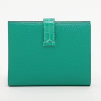 【希少☆鮮やかカラーが◎】HERMES ベアン コンパクトウォレット 鮮やかなカラー♪】 HERMES ベアルン コンパクトウォレット