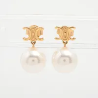 CELINE パール トリオンフ ゴールドカラー ピアス CELINE セリーヌ ピアス PERLS EARRINGS 460TZ6PRB.01GI