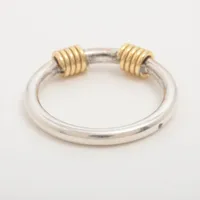 ティファニー バンドウィズ コイル リング 750 925 コンビ S87fe ⚪︎Tiffany&Co.バンドウィズコイルリング925 750 コンビ 6.5号