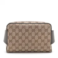グッチ GGキャンバス バンブーポーチ 246174 Gucci GG Canvas Bamboo Pouch 246174 Beige Brown Canvas