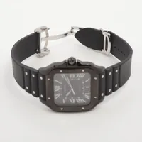 カルティエ サントス ドゥ カルティエ LM WSSA0039 SS SS×ラバー AT 