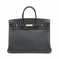 エルメス　バーキン35 ネイビー　ゴールド金具 エルメス バーキン 35 ブルーニュイ トゴ ゴールド金具 W刻印
