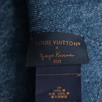 リバーシブル☆LV☆コラボ バケハ ドット デニム パンプキン ヴィトン×草間彌生 M7066M LV×YK バケットハット パンプキン