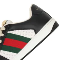 グッチ スニーカー GG マーモント ローカット シェリーライン レザー GUCCI - GUCCI シェリーライン レザー ジャーマントレーナー