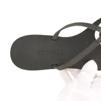 エルメス ブラック ラバーサンダル 35 2022年春夏 HERMES エルメス サンダル エジェリ 黒 (ブラック