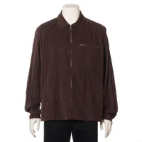 HERMES - エルメス　リネンジャケット　44 バーガンディ　パープル HERMES シルクリバーシブルボンバージャケット デッドストック