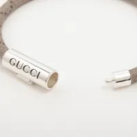 【完売必至】グッチ■ブロンディ GGスプリーム ブレスレット グッチ GGスプリーム ブレスレット 17 PVC 13.0g ベージュ