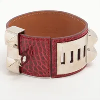 ✨️極美品✨️ エルメス コリエドシアン レディース ブレスレット レッド 赤 極美品◎フランス製 HERMES エルメス コリエドシアン レザー