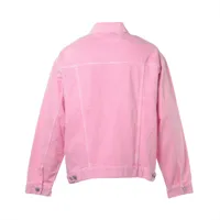 ★BALENCIAGA ピンク コットン フロントロゴ デニムジャケット バレンシアガ 21年 コットン デニムジャケット 36 メンズ ピンク