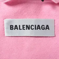 ★BALENCIAGA ピンク コットン フロントロゴ デニムジャケット ☆BALENCIAGA ピンク コットン フロントロゴ デニムジャケット