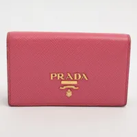 【✨美品✨】 プラダ サフィアーノ iPhone14 ケース カード入れ ピンク PRADA サフィアーノ iPhone14 カードホルダー付き iPhone ケース